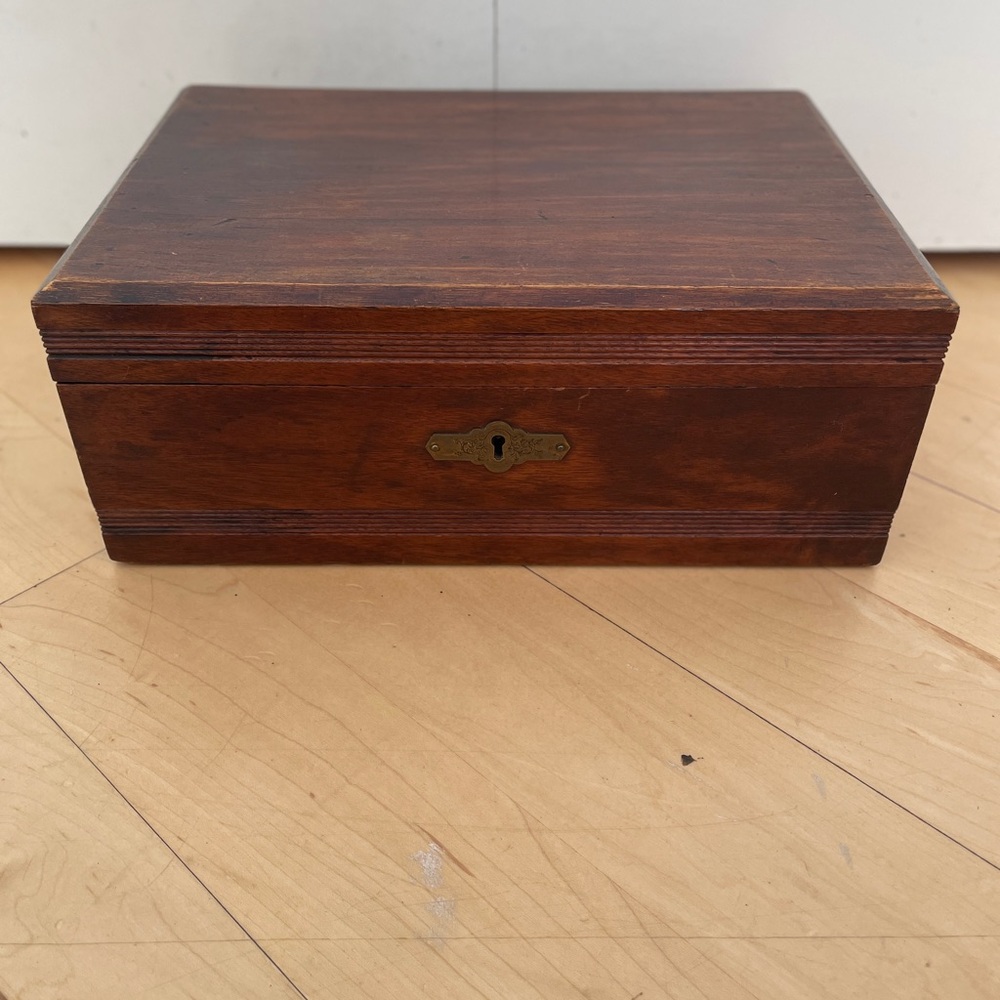 Antique mahogany writing box